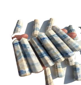 Venta al por mayor de cristal natural azul Scheelite obelisco Torre estilo Feng Shui piedra tallada semipreciosa para la decoración del hogar amor curativo - Product Image 1