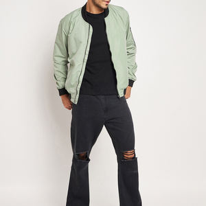 Bomber Homme Vestes Toile Mince Col Montant Poche Décoration Nouveau Style Offre Spéciale Veste D'hiver pour Homme - Product Image 6