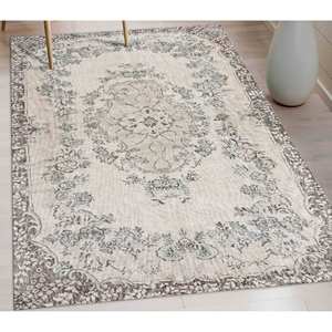 Alfombra Turca Beige Personalizada: Decoración del Hogar de Estilo Persa Vintage, Alfombra de Chenilla - Product Image 1