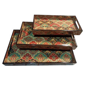 Highest Selling Wood <b>Tray</b> Attractive Printed Design Product Serving <b>Tray</b> Platter Custom Size for <b>Tea</b> Snacks Drinking <b>Tray</b> Homes - Product Image 4