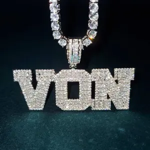 Pendentif et chaîne en diamant plaqué or faits à la main à la mode chaîne à maillons mignons avec corde cadeau bouddhiste avec zircon et perle - Product Image 5