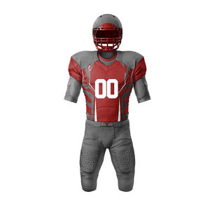 Ensemble d'uniformes de football américain à sublimation, vêtements de sport courts à col en V, uniforme de football américain pour équipe d'adultes, vente en gros - Product Image 1