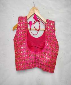 Listo para usar Mujeres indias Diseñador Bordado Blusas DE TRABAJO Ropa de fiesta Diseñador de bodas Última blusa de desgaste de las señoras Alphanumero - Product Image 4