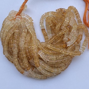 6mm 8mm Natural Ombre Orange Citrine Stone Faceted <b>Heishi</b> Gemstone <b>Beads</b> Strand Strings Semi Precious Jewelry Making Online DIY - Product Image 1