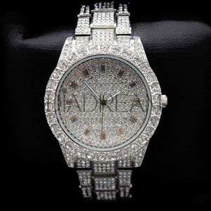 Luxury Men's Hip hop Iced out Moissanite Diamond Baguette <b>Mechanical</b> <b>Watch</b> 925 Sterling Silver Classic <b>Watch</b> - Product Image 5