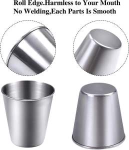 Jigger de cóctel de acero inoxidable respetuoso con el medio ambiente, nuevo modelo de accesorios de barra sostenibles con diseño grabado - Product Image 5