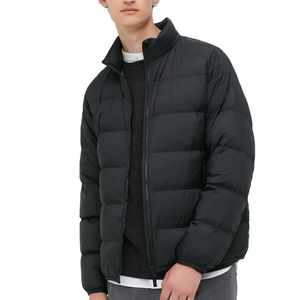 High Quality Custom Logo Printed Winter Varsity <b>Jacket</b> for <b>Men</b> Stand Collar Bubble Puffer <b>Long</b> Pockets New Condition Wholesale - Product Image 1