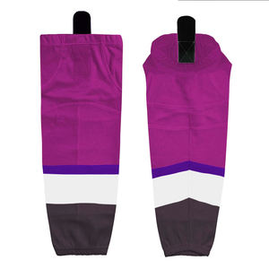 Chaussettes en polyester de hockey sur glace taille adulte entièrement personnalisées Chaussettes en polyester de hockey sur glace de nom d'équipe personnalisées - Product Image 1