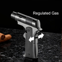 Encendedor de Antorcha para Barbacoa, Telescópico, Resistente al Viento, de Lujo para Exteriores, con Llama Ajustable, de Aleación de Zinc, para Regalos