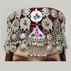 Hot Selling Character Style Embroidered Vintage Traditional Tribal Afghan Kuchi Women's Outdoor <b>Party</b> Festive Caps for Adults - Product Image 4