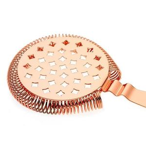 Rose Gold Hawthorne Cocktail Strainer <b>With</b> <b>Tight</b> Spring <b>Star</b> Cut Design Smooth Pour Durable Bar Tool For Home And Bars - Product Image 3