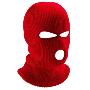 Cagoule à logo brodé au design personnalisé Masque de ski 3 trous en tricot pour moto et bonnet à usage quotidien - Product Image 1