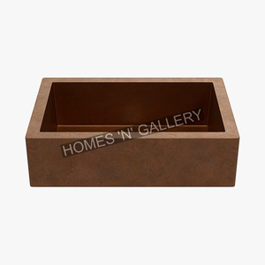Antique Copper Hammered Stainless Steel Metal <b>Kitchen</b> <b>Sink</b> Modern Design Under Mount Handmade <b>Sink</b> for <b>Kitchen</b> Bathroom Use - Product Image 4
