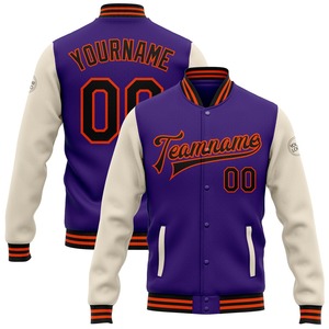 Vente en gros dans l'industrie directe de bombardiers 3D décontractés hiver personnalisés Aqua White Halo Dying Rose veste Letterman Varsity Full-Snap - Product Image 5