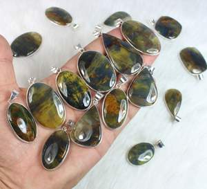 Colgante de piedras preciosas Nellite seductor superior Colgante plateado Bisel Colección Colgante Joyería al por mayor utilizada para mujeres - Product Image 3