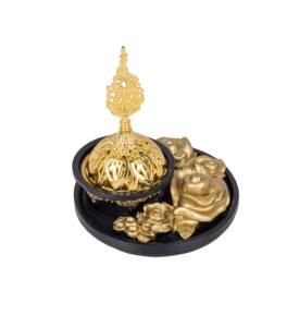 Beau mini diffuseur d'aromathérapie écologique fait à la main 100% naturel brûleur d'encens en métal en résine porte-encens de Style classique - Product Image 4