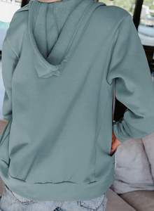 Sweat à capuche à manches longues pour femmes veste manteau poches zippées manteau d'hiver en Polyester/coton brodé Technics - Product Image 2