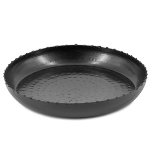 Bandeja Decorativa de Metal Martillado de Lujo - Plato Redondo Dorado/Plateado para Servir, Centro de Mesa para Bodas, Decoración del Hogar - Product Image 5