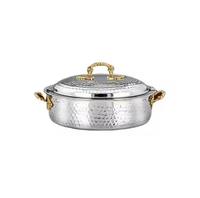 Réchaud alimentaire en acier inoxydable de haute qualité, pot isotherme, plat de service, design écologique, taille/couleur personnalisables, gaz