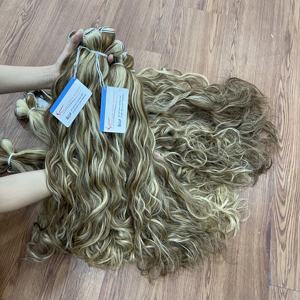 Tendance chaude Couleurs Naturel Ondulé Piano Couleur Extension de Cheveux Couleur Trame Cheveux avec Ton Clair Vietnamien Cheveux Humains - Product Image 6