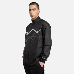 Nardon Apparel Vente en gros Logo personnalisé Veste coupe-vent personnalisée Veste coupe-vent à glissière complète adaptée à l'extérieur et au travail - Product Image 3