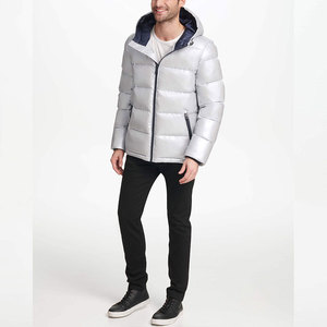 Hooded Down Puffer <b>Jacket</b> Wholesale Custom Puffy <b>Jackets</b> <b>Slim</b> <b>Fit</b> Plain Blank Puffer Down <b>Jacket</b> - Product Image 4