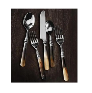 ชุดเครื่องใช้บนโต๊ะอาหารทำจากทองเหลืองพร้อมที่จับเรซินสำหรับเครื่องครัวและร้านอาหารช้อนรับประทานอาหาร - Product Image 3