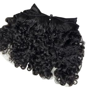 Vague birmane Extension de cheveux bouclés Extension de cheveux vierges bruts Double pointe dessinée bande Ins Bundle prix de gros de cheveux humains - Product Image 5