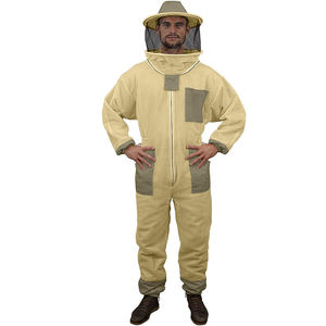 Traje de mantenimiento de abejas, chaqueta a prueba de picaduras, malla de algodón transpirable, mono protector de cuerpo completo, velo, colmenar, cosecha de miel, protección UV - Product Image 3