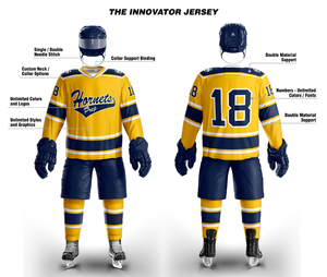 Nom d'équipe OEM Unisexe 100% Polyester Couleur personnalisée Séchage rapide Anti-bactérien Personnalisable Respirant Avant Réversible Hockey sur glace - Product Image 5