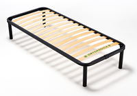 Lit plateforme en bois massif Evergreenweb, design minimaliste écologique, pieds amovibles renforcés en acier, taille Queen/King, fabriqué en Italie