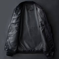 Jaket Kulit Bomber Tahan Air Berkualitas Tinggi Untuk Pria Warna Kustom Jaket Kulit Bomber Pria Jaket Dijual