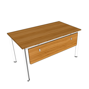 BFOB006-140x80cm Oval Bamboo Laptop <b>Desk</b> with <b>Foldable</b> Adjustable Iron Legs and Drawer for Living Room - Product Image 3
