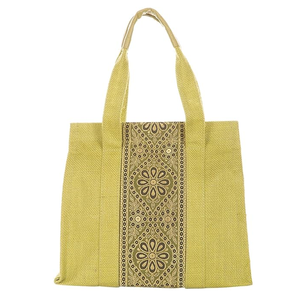 Sacs écologiques Tote Fashion sacs en jute avec impression partout fabriqués en Inde Bengale-Occidental en Inde - Product Image 1