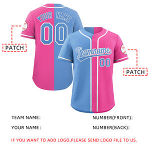 Colorblock béisbol Jersey sublimación en blanco personalizado Unisex camisetas uniforme transpirable 100% poliéster antibacteriano humedad - Product Image 3