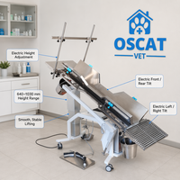 Table chirurgicale vétérinaire électrique OSCAT, table d'opération pour animaux de compagnie avec inclinaison électrique à 4 directions pour clinique vétérinaire