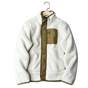 Windproof Reversible Fleece <b>Jackets</b> for <b>Men</b>, Hot Sell Zip <b>Sherpa</b> extra Thick Winter <b>Jacket</b> - Product Image 5