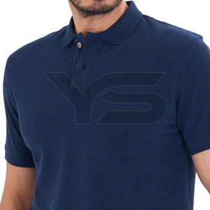 เสื้อโปโลสำหรับผู้ชายเสื้อระบายอากาศสไตล์ลำลองปักลายพัฟลายพื้นมีหลายสีให้เลือก - Product Image 4