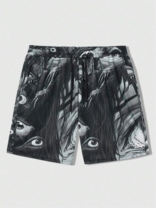 Pantalones cortos de algodón 100% para hombre más vendidos Street Life, pantalones cortos tejidos estampados para hombre, adecuados para uso diario en primavera y verano - Product Image 3