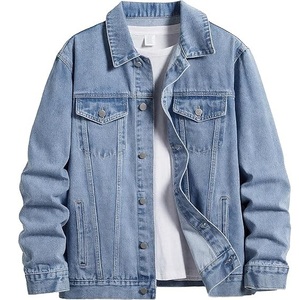 Veste en jean unie de dernière génération pour hommes, logo personnalisé OEM, mode, boutons d'hiver, fermeture à boutons, jean vintage noir délavé - Product Image 4