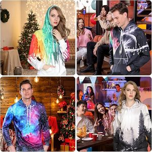 เสื้อสเวตเชิ้ตคอกลมผู้ชายผ้าฟอก95% พิมพ์โพลีเอสเตอร์ฤดูหนาวลำลองมีกระเป๋าขนาดใหญ่ปรับแต่งได้ - Product Image 4