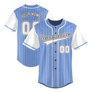 Camiseta de béisbol Mesospero con botones para hombres y mujeres, 260 gramos, camiseta de manga corta Hipster lisa de Hip Hop, bordado 3D en blanco - Product Image 6