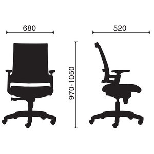 Hom1085-03 Ergonomic Office Swivel Chair with <b>Mesh</b> Back <b>Plastic</b> Legs - Product Image 4