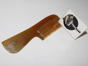Peine para barba y bigote, cuerno de buey, cuerno de vaca, con dientes finos y anchos, productos de cuidado Personal de Tradnary - Product Image 2