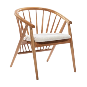 Sillas de Exterior Hechas de Madera de Teca y Hierro con Asientos Acolchados para Jardines, Playas y Parques - Product Image 1