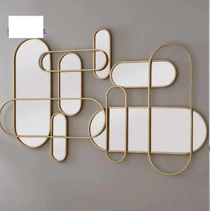 Espejo montado en la pared de Metal contemporáneo diseñador de gota de agua decorativo para el hogar Hotel sala de estar con tema de boda estilo moderno - Product Image 3