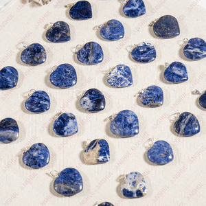 Wholesale Selling Blue Color Sodalite Heart Shape Pendants Premium Quality Fashionable Jewelry Unisex Gemstone Everyday Wear - Product Image 6