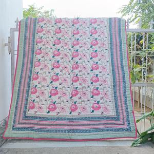 Couette Jaipuri imprimée en coton biologique de haute qualité pour la décoration intérieure - Product Image 2