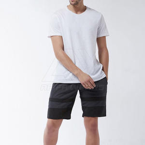 กางเกงขาสั้นผู้ชายเอวยางยืดระบายอากาศลายถนนสูงกางเกงผ้าฝ้าย100% ดีไซน์ตามสั่ง - Product Image 4