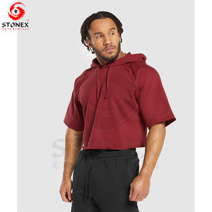 Sudadera con capucha de gran tamaño streetwear de alta calidad fabricantes 500 GSM peso pesado boxy cropped 100% algodón Sudadera con capucha hombres - Product Image 5